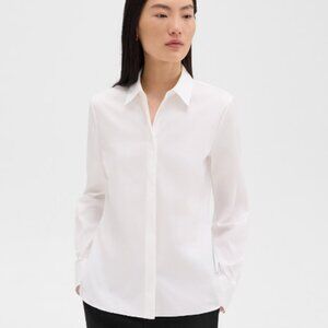 Theory White Fitted Shirt in Good Cotton (XS or P)